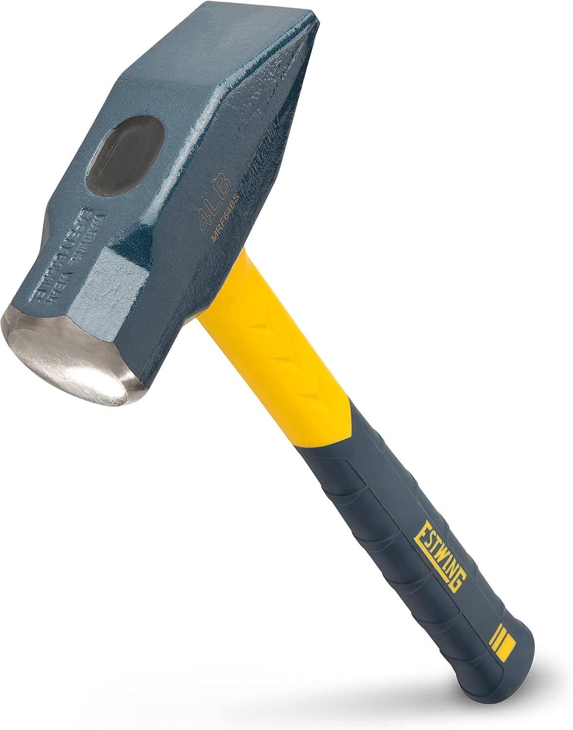 Estwing Sure Strike Blacksmiths Hammer - 1890ml Metalworking Tool with Fibreglass Handle & No-Slip Cushion Grip - MRF64BS