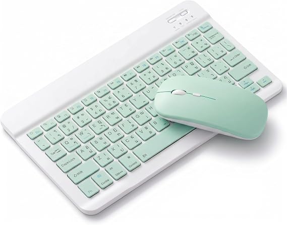 Coverzone Bluetooth Özellikli Şarjlı Klavye ve Pilli Mouse Seti Kablosuz Bağlantılı Kompakt Tasarım Günlük Ofis Ev Çalışma ve Bilgisayar Kullanımı İçin Klavye Mouse Seti 25cm x 15cm