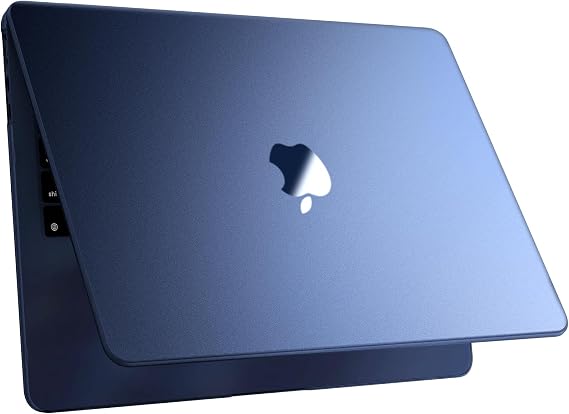 TALLYOO for MacBook Air 15 inch Case M5 M4 M3 M2 2026-2023 Mac Laptop Cover | Midnight Color Match, Matte Clear Blue, Anti Fingerprint & Scratch, Close Seamlessly, Protective Hard Shell, Ultra Thin Fit