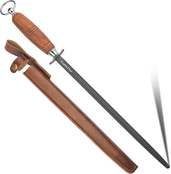 honing steel knife sharpener ,Wooden Handle knife sharpener rod,12 Inch Knife Sharpening Steel Honing Rod(mahogany)
