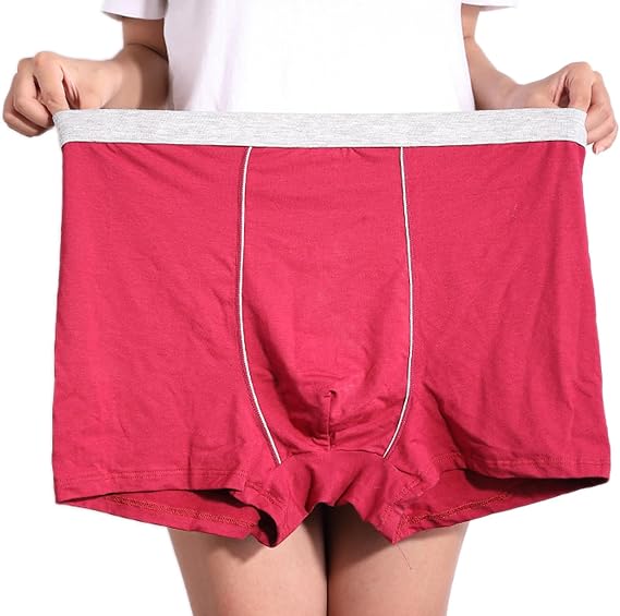 Men's Cotton Boxer Briefs, 4 Pack, XL-9XL,Assorted Colors