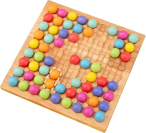 Wooden Go Games Set Dots Shuttle Beads Board Games Toy, Bead Puzzle Toys Children Brain Training Board Game Toy Children Early Education Board Games Boys And Girls Educational Toys