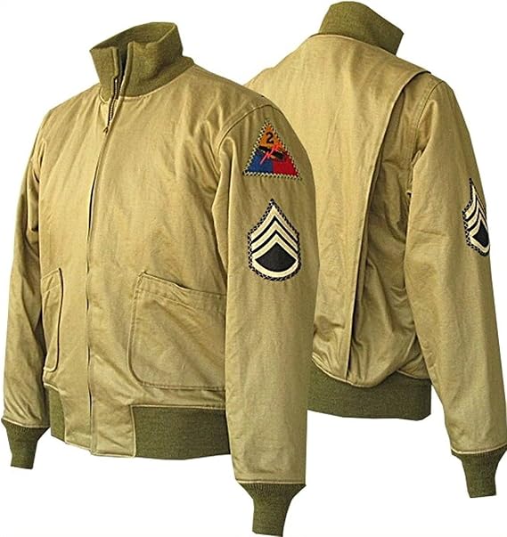 Mens WW2 Tanker Military US Army Jacket | Wardaddy Lighweight Varsity Bomber Jacket