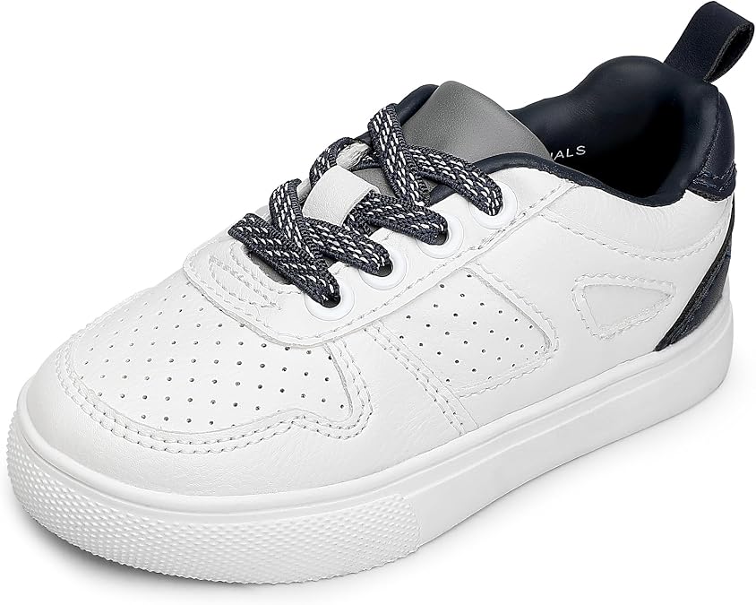 HOMEHOT Boys Sneaker Breatherable Vegan Leather Fashion Shoes