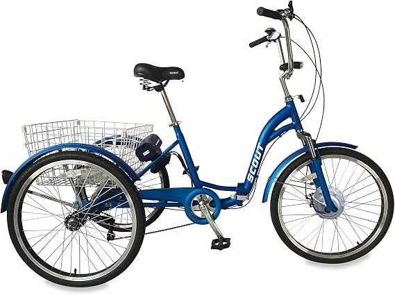 SCOUT Electric tricycle, 24" wheels, folding frame, 6-speed, 14Ah, 250w motor, LCD screen