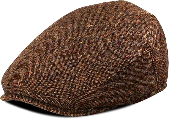 Toddler Wool Tweed Newsboy Cap | Classic herringbone wool fabric, 8-panel kid flat cap, perfect for photography & daily wear