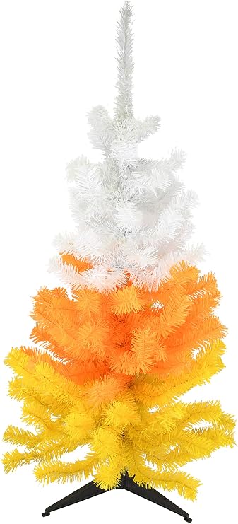 Tree Buddees White Orange and Yellow Candy Corn Halloween Tree (3 Foot)