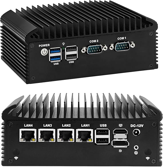 CWWK Mini PC N150 Firewall Appliance, 4 x i226-V 2.5GbE LAN, 2x RS232 COM, Micro OPNsense Box, Fanless Industrial Embedded Mini Computer, NO RAM/SSD, DDR4, M.2, SIM, SATA, AES-NI