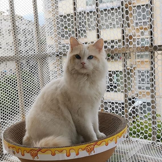 Child Safety Net Balcony Protection for Pets Anti-Fall Plastic Mesh Fencing Poultry Breeding Netting Garden Protection Net (Color : White Mesh 1.8cm, Size : 1.2x1m)