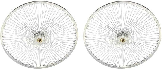 Lowrider Bike Two Chrome 26 Inch 144 Spoke Hollow Hub Wheels for Trike
