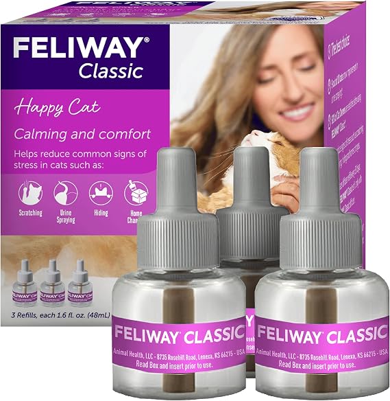 FELIWAY Classic Cat Calming Pheromone Diffuser Refill - 3 Pack