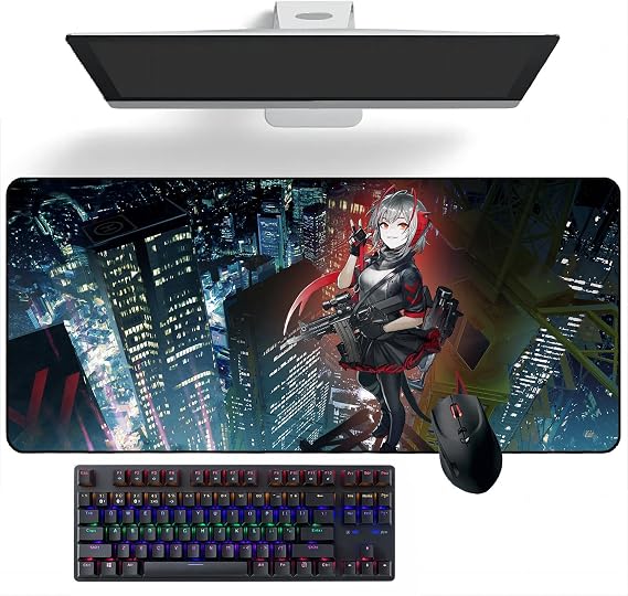 Anime Mouse pad Arknights W Anime Mouse Pads Deskmat Keyboard Mat Large Mouse Pads, 400mm*900mm*3mm
