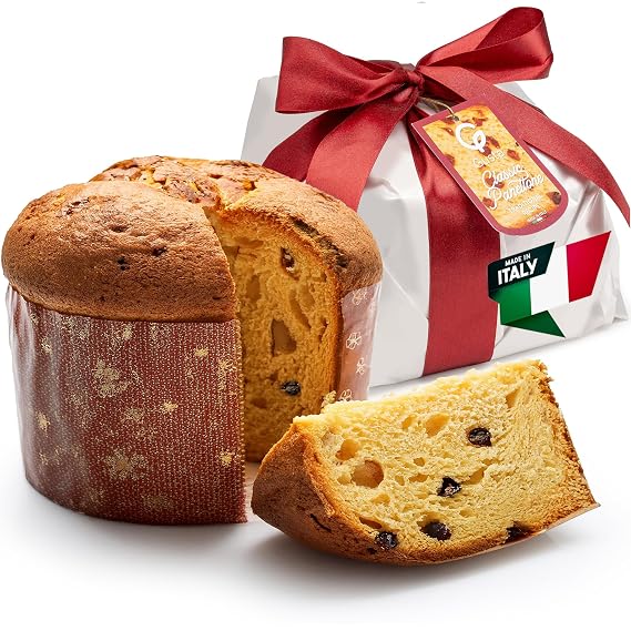 Gusta Panettone Italian Cake - Traditional Christmas Cake - Premium Classic Fresh Gourmet Delicacy - Imported from Italy & Family Owned - Christmas Italian Bread Loaf - 26.45oz