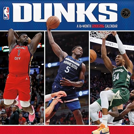 2026 NBA Dunks Wall Calendar
