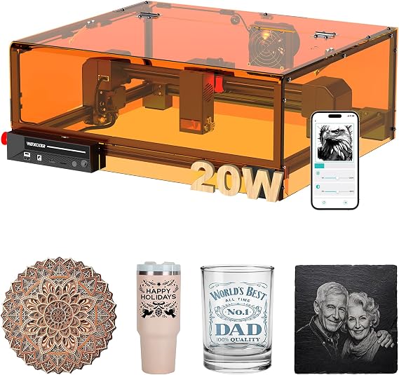 Laser Engraving and Cutting Machine, L2 MAX 20W Enclosed Laser Engraver