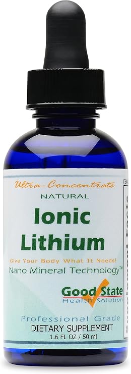 Good State | Lithium Supplements | Liquid Lithium Chloride | Liquid Ionic Mineral Drops | 118 Servings