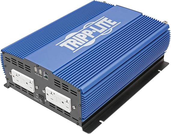 Tripp Lite 3000W Power Inverter, Heavy-Duty Power Inverter with 4 AC 2 USB Outlets, 2.0A Battery Cables (Pinv3000)