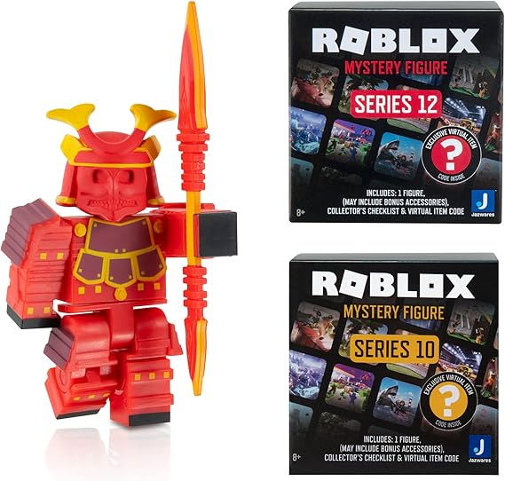 Roblox Action Collection Combat Lift: Master Samurai + 2 Mystery Figures Set Includes 3 Limited Virtual Items