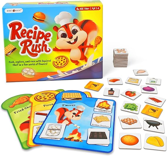 Recipe Rush, Toddler Cooking Card Game, Observe, Match & Having Fun | Role-playing, Visual Matching Gameplay, Vibrant Food Illustrations, Gift for 18 Months to 10+, 1-4 Players