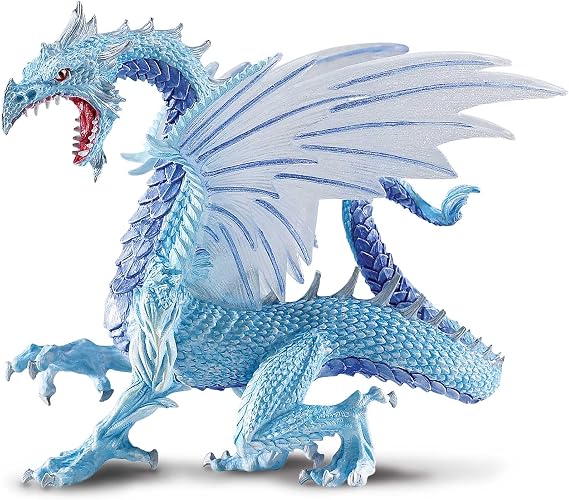 Safari Ltd. Ice Dragon Figurine - Detailed 6" Model Figure - Fun Arctic Creature Play Toy for Boys, Girls & Kids Ages 4+