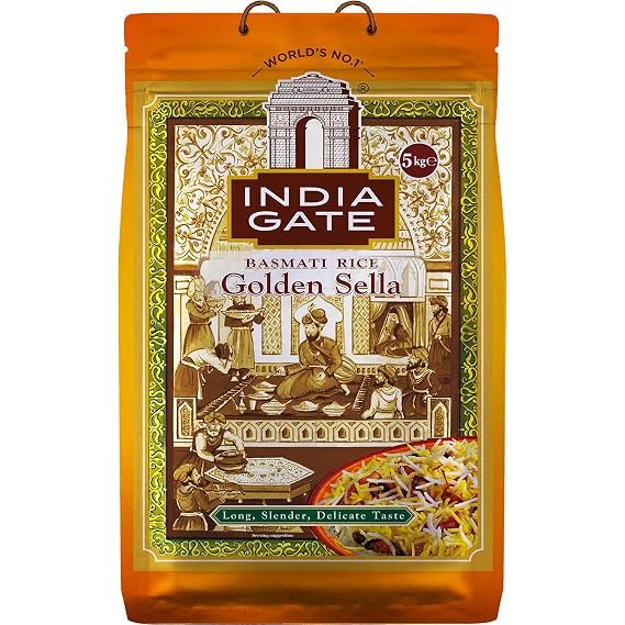 India Gate - Parboiled Basmati Rice - Golden Sella, 10 Pound Bag