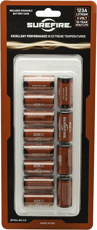 Surefire 12 Pack Carded 123A Lithium Batteries