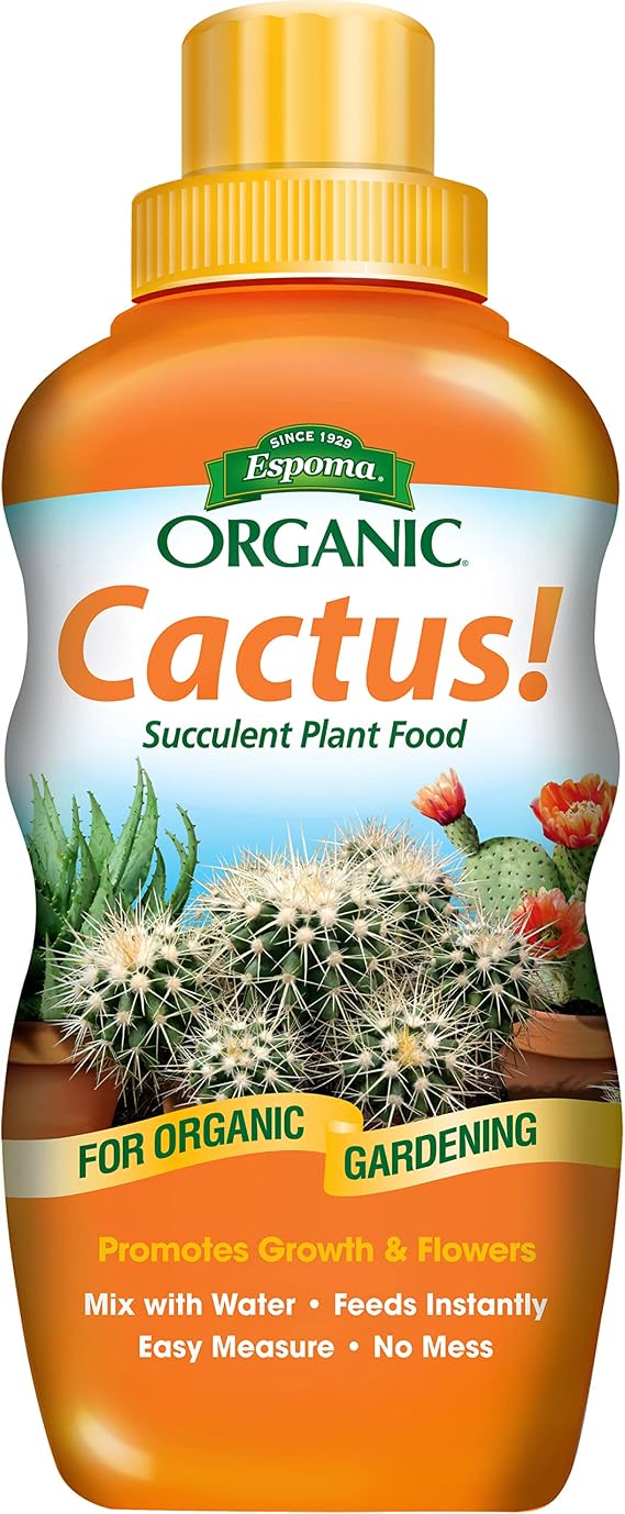Espoma Organic Cactus! Plant Food, Natural & Organic Fertilizer for All Cactus, Succulents, Palm, and Citrus Both Indoors and Outdoors, 8 oz, Pack of 1