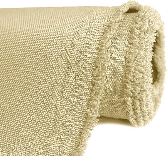K-Musculo 600D Fabric by The Yard, 58" W 600D Upholstery Polyester Material, Indoor Outdoor Water Resistant Fabric for Chair Cushion Furniture Cover Sewing DIY Cloth, 5 Yard Khaki