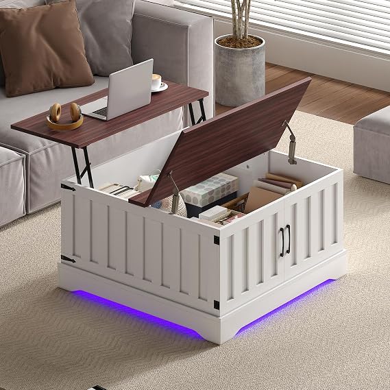 HedoAjim Lift Top Coffee Table with Storage, 31.5" Square Coffee Table