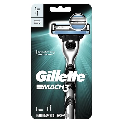 Gillette Mach3 Men's Razor, Handle & 1 Blade Refill