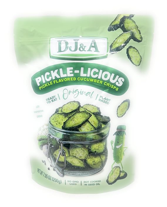 DJ&A Pickle-Licious Crispy Pickle Flavored Cucumber Crisps 7.05oz - 1 bag