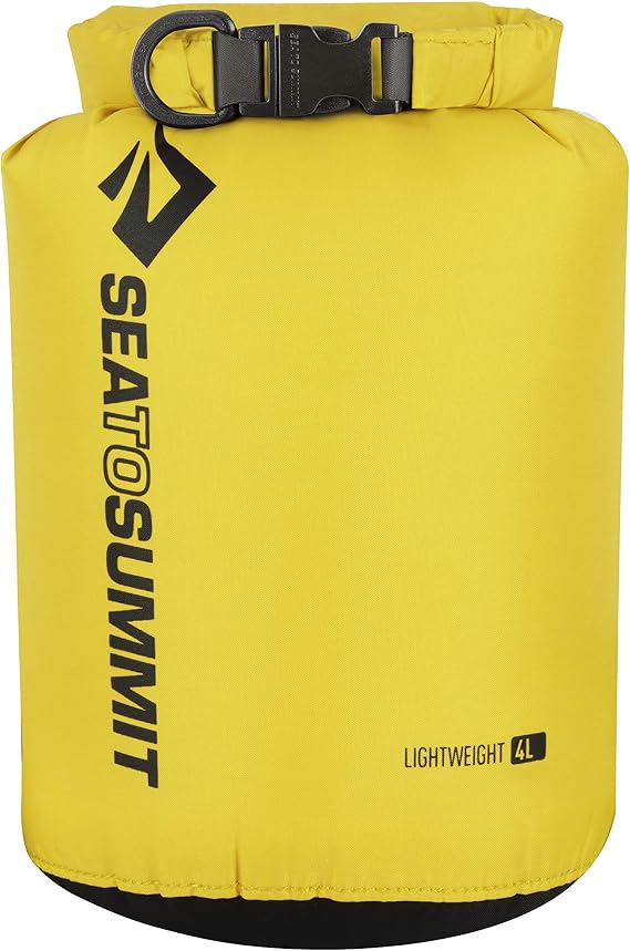 SEA TO SUMMIT - Lightweight Dry Bag - Waterproof Storage - Roll-Top Closure - Recycled Fabric - Base Lash Point & D-Ring - For Backpacking & Kayaking