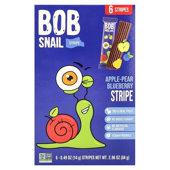 Bob Snail Apple Pear Blueberry Fruit Stripes, 84 GR