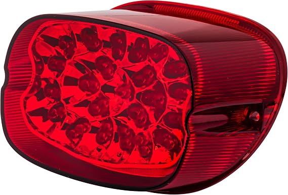 Eagle Lights 8900TL2-R Squareback LED Tail Light Kit with Integrated Turn Signals for Harley Davidson Motorcycles - Red