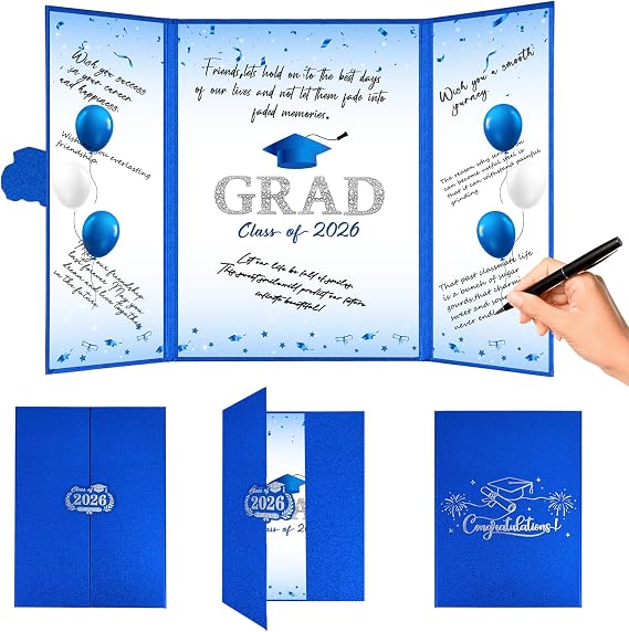 Crenics Blue Graduation Decorations Class of 2026