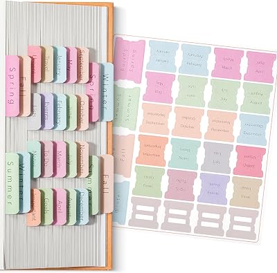 Mr. Pen- Monthly and Seasonal Tabs, 84 pcs, Planner Tabs, Monthly Tabs for Planners