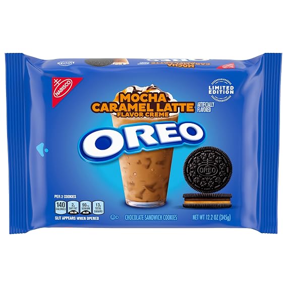 OREO Double Stuf Mocha Latte Cookies, 12.2 Oz Package