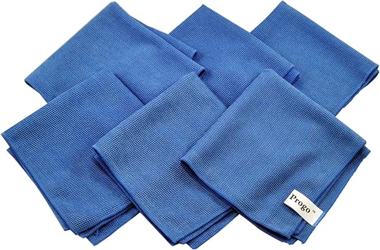 Progo Microfiber Cleaning Cloths for LCD/LED TV, Laptop Computer Screen, iPhone, iPad and More. 6 Pack