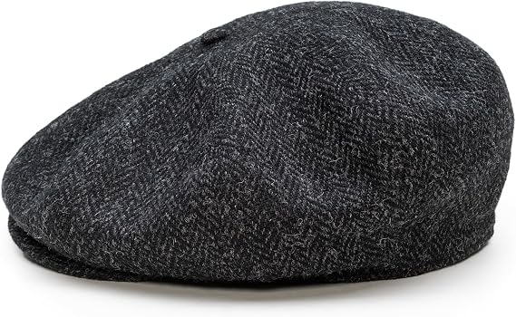 Sterkowski Peaky | 100% Harris Tweed Newsboy Cap for Men and Women | Warm Classic Elegant 8 Panels Hat