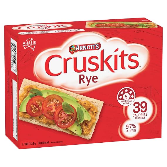 Arnotts Cruskits Crispbread Rye 125gm