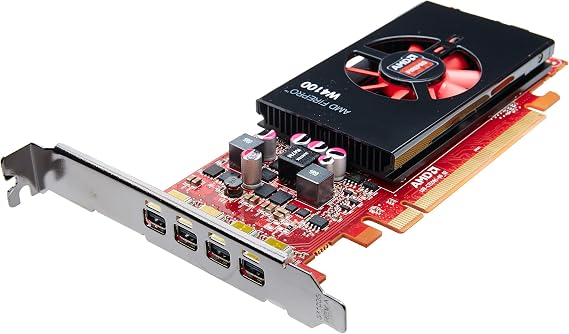 Sapphire AMD FirePro W4100 2GB GDDR5 Quad Mini DP PCI-Express Graphics Card 100-505817