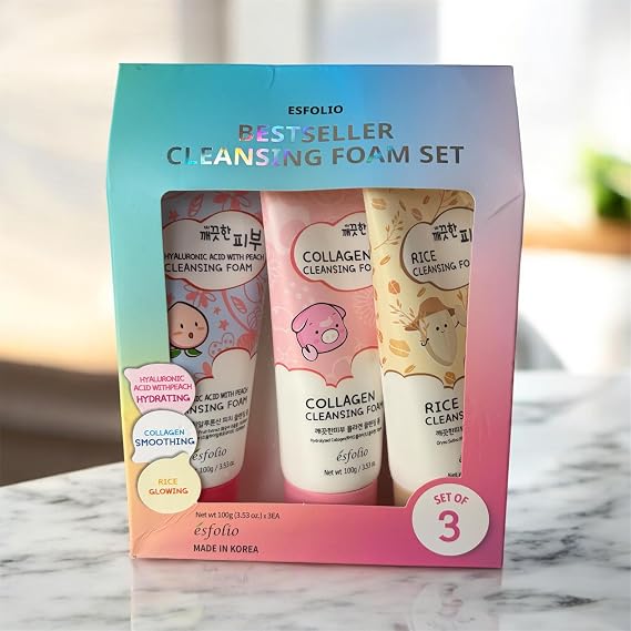 esfolio Cleansing Foam Set, 3 Count, 3.53 oz Each