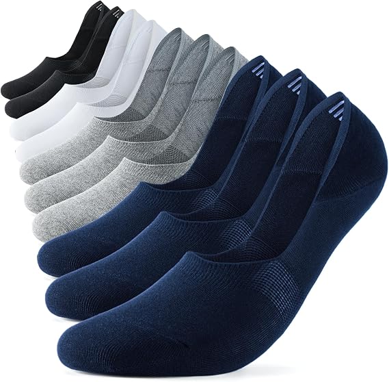 RUIXUE Mens Trainer Socks Cushioned Running Socks, Anti-Blister Cotton Ankle Socks for Men Women Ladies Sports Socks Low Cut Breathable Athletic (6 Pairs/10 Pairs)