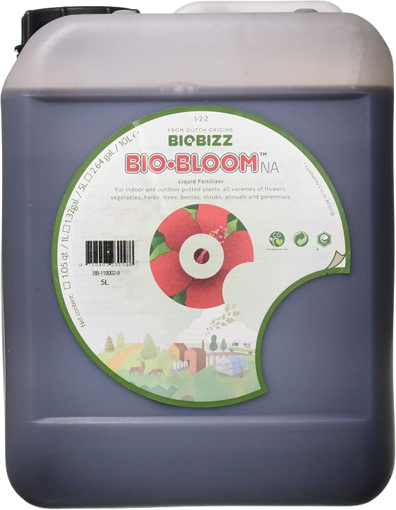 BioBizz Bio-Bloom Organic Liquid Bloom Fertiliser for Flowering Plants, 1L | Certified organic sugar beet feed that promotes flowering, fruiting and