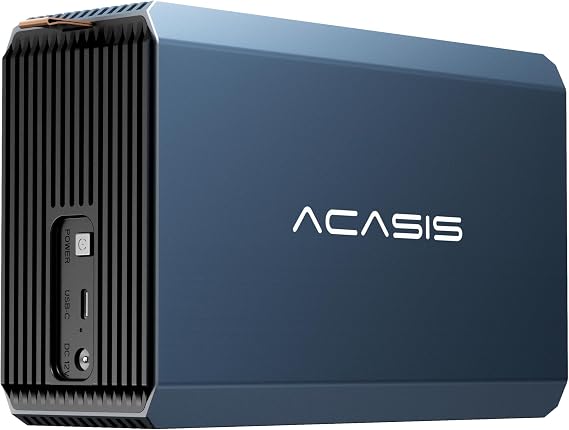 Acasis 2 Bay Harici Sabit Disk RAID Muhfazası 2.5/3.5" SATA HDD/SSD için USB 3.0 ile, RAID 0/1/JBOD/SPAN Desteği, UASP Altında Maksimum 6Gbps, 36TB Kapasiteli Raid Muhfazası