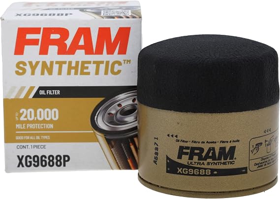 FRAM Synthetic XG9688P 20K Mile Change Automotive Replacement Engine Oil Filter for Synthetic Oil Changes, Premium Vehicle Engine Protection Oil Filter for Select Vehicle Model Years