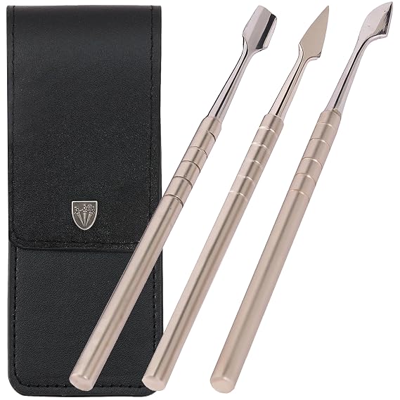 3 Swords Germany - brand quality, professional CUTICLE PUSHER, CUTICLE KNIFE, NAIL CLEANER, stainless steel, extra sharp, manicure pedicure nail care by 3 Swords Germany (7940)