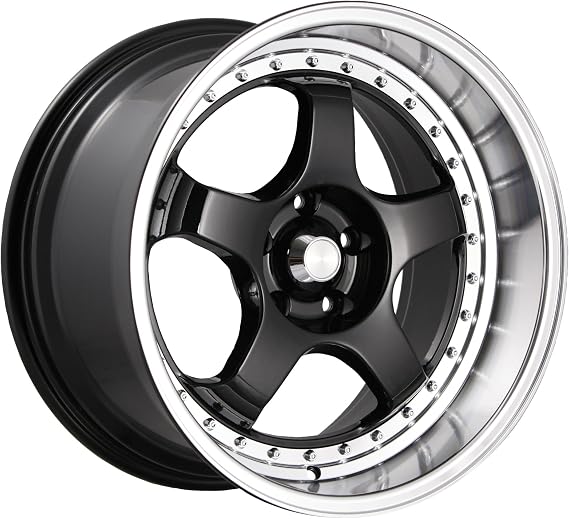 Konig SSM Gloss Black Wheel Machined Lip (18 x 8. inches /5 x 114 mm, 35 mm Offset)