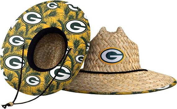 FOCO Men's NCAA College Team Logo Floral Straw Sun Hat