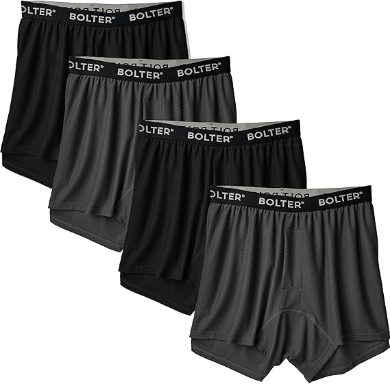 Bolter Men's 4 Pack Performance Boxers Shorts